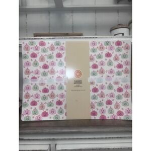 Martha Stewart Halloween Pastel Pumpkin Placemats Set of 6 Pink Green 13x18 NEW